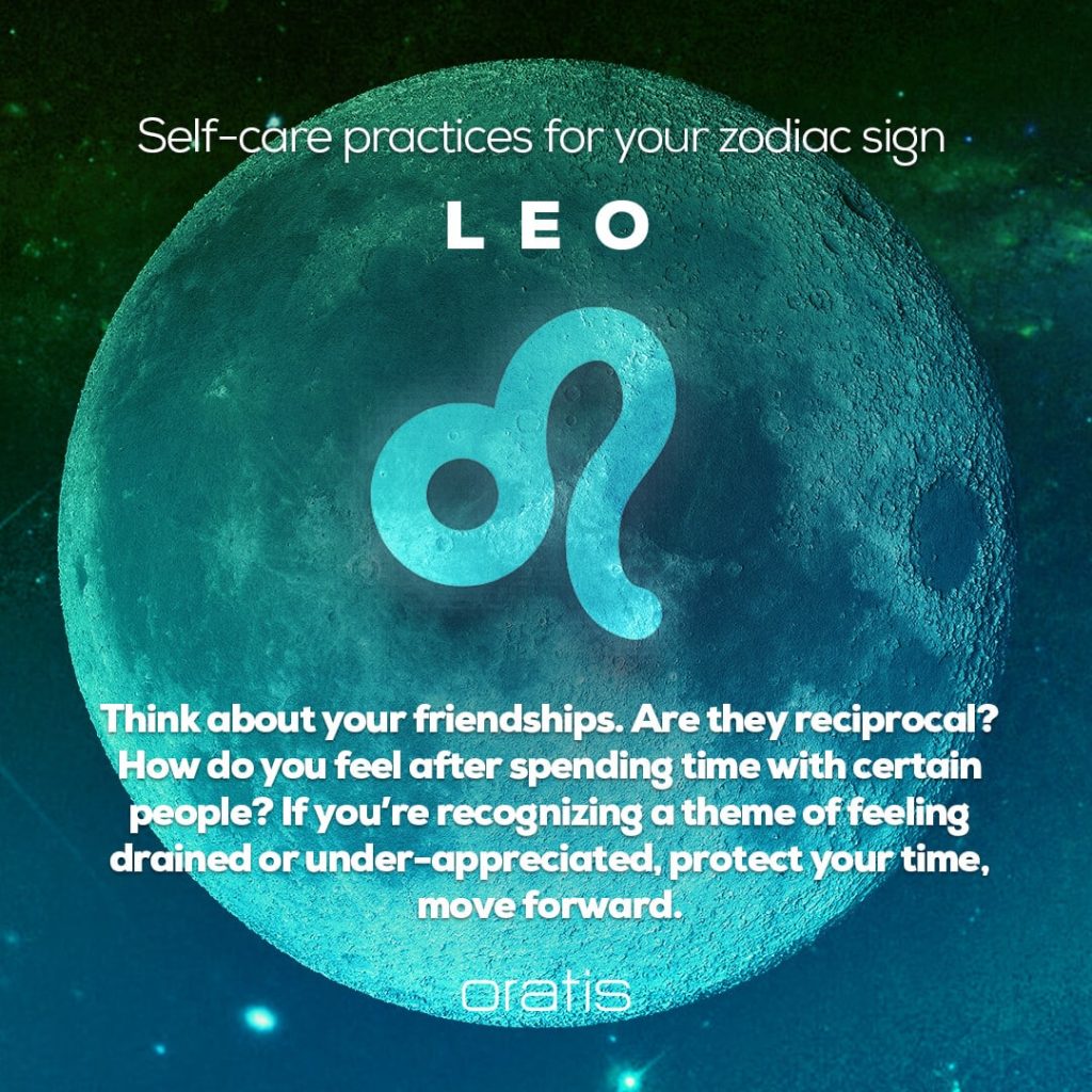 Self care practices for Leo