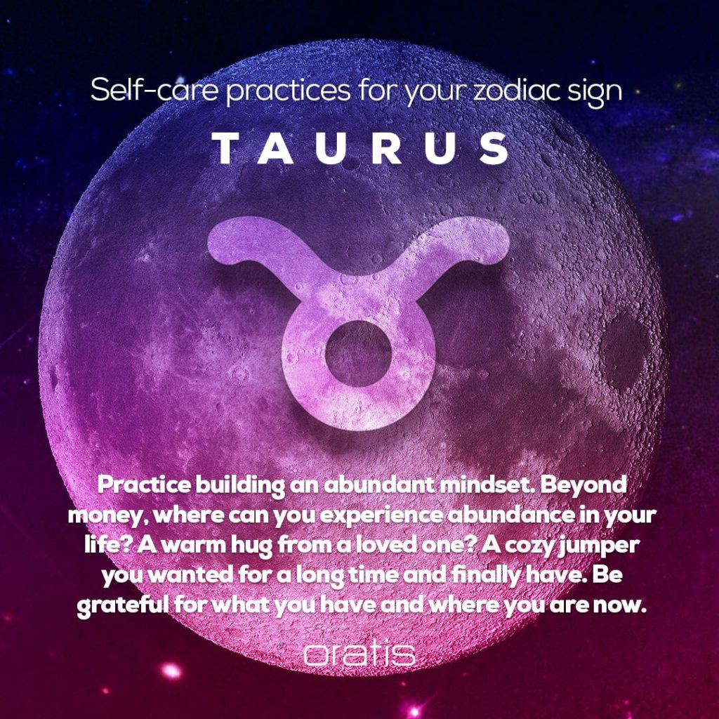 Self care practices for Taurus